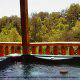 Hot Tub on Deck in Cabin 844 (Bear Claw Lodge) at Eagles Ridge Resort at Pigeon Forge, Tennessee.