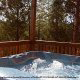 Hot Tub on Deck in Cabin 849 (Sweet Escape) at Eagles Ridge Resort at Pigeon Forge, Tennessee.