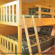 Country bedroom with bunk beds in cabin 853 (Beary Cozy) at Eagles Ridge Resort at Pigeon Forge, Tennessee.