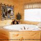 Private jacuzzi in cabin 853 (Beary Cozy) at Eagles Ridge Resort at Pigeon Forge, Tennessee.