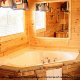 Private jacuzzie in cabin 854 (The Wagon Wheel Lodge) at Eagles Ridge Resort at Pigeon Forge, Tennessee.
