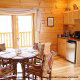 Country kitchen dinette in cabin 854 (The Wagon Wheel Lodge) at Eagles Ridge Resort at Pigeon Forge, Tennessee.