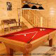 Game room with pool table in cabin 854 (The Wagon Wheel Lodge) at Eagles Ridge Resort at Pigeon Forge, Tennessee.