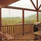 Back Deck with Swing in Cabin 855 (Hillside Retreat) at Eagles Ridge Resort at Pigeon Forge, Tennessee.