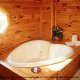 Heart Shaped Jacuzzi View of Cabin 86 (Cuddly Bear) at Eagles Ridge Resort at Pigeon Forge, Tennessee.