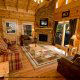 Living Room View of Cabin 860 (Cozy Bear Overlook) at Eagles Ridge Resort at Pigeon Forge, Tennessee.