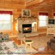 Living Room View of Cabin 863 (Mountain Top) at Eagles Ridge Resort at Pigeon Forge, Tennessee.