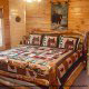 Bedroom View of Cabin 865 (Bearway To Heaven 2) at Eagles Ridge Resort at Pigeon Forge, Tennessee.