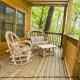Relax and put your feet up on this deck with its comfy patio furniture in cabin 88 (Mountain Magic), in Pigeon Forge, Tennessee. 