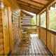 Rock yourself to sleep on this patio in cabin 88 (Mountain Magic), in Pigeon Forge, Tennessee. 
