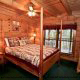 Country Bedroom View of Cabin 9 (Eagles Nest) at Eagles Ridge Resort at Pigeon Forge, Tennessee.