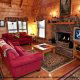 Living Room View of Cabin 9 (Eagles Nest) at Eagles Ridge Resort at Pigeon Forge, Tennessee.