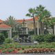 Park view with statue at The Star Island Resort in Orlando Florida.  The perfect place to spend your New Years Eve vacation.