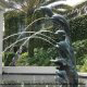 Water fountain with dolphins at The Star Island Resort in Orlando Florida.