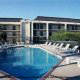 Outdoor Pool View at the Hampton Inn Hotel in Gulfport, near Biloxi, Mississippi. Spend at least 15 minutes in the pool and feel great during your Thanksgiving Vacation Getaway.