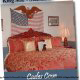Patriotic decorated room in red, white and blue at the Blue Mountain Mist at Pigeon Forge.