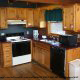 A typical kitchen at the Country Pines Log Home Resort in Pigeon Forge Tennessee