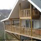Outside view of a rental cabin at Eagles View Resort in Tennessee