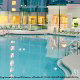 Gigantic pool view at the Crowne Plaza Hotel Orlando - Universal in Orlando, Florida.