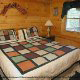 Country decor in one of the bedrooms at the Eagles Ridge in Pigeon Forge Tennessee.