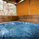 Hot Tub View of Cabin 5 (Log Heaven) at Eagles Ridge Resort at Pigeon Forge, TN.