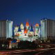 Night Panoramic View of Excalibur Hotel and Casino in Las Vegas, Nevada. Affordable Vegas vacation packages now available at Rooms101.com. 