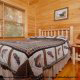 Bedroom View of Mountain Lake Retreat Cabin at Gatlinburg, Tennessee.