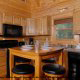 Fully Furnished Kitchen View of Mountain Lake Retreat Cabin at Gatlinburg, Tennessee.