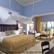 King size bed in ocean front junior suite at Gran Melia Gulf Resort, Rio Grande, Puerto Rico.