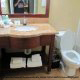 Hotel Bathroom View At Holiday Inn Hotel In Cocoa Beach, Florida.