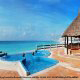 Hot Tub Merges Ocean Illusion at Krystal Cancun Resort in Cancun, Mexico.