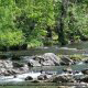 River View from Balcony at Pigeon River Inn in Pigeon Forge, TN. Listen to the peaceful whisper of the river while on Spring Break Family Vacation.