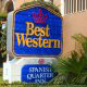 Hotel Sign at the Best Western Spanish Quarter Inn in St. Augustine, Florida. Our Hotel offers all the conveniences you need for a pleasant New Years vacation.