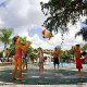 Fountains from the ground keep the kids at play for hours at the Star Island Resort and Club in Orlando Florida.