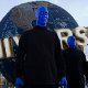 Blue Man excitement at Universal Studios in Orlando.